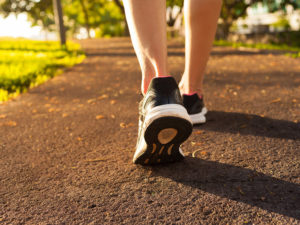 Runner enjoying a beautiful summer day jog